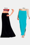 Zivame All Day Seamless Slit Mermaid Saree Shapewear - Turquoise Blue — thumbnail 8